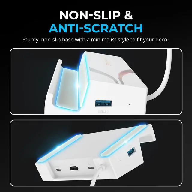 Alt view image 7 of 7 - SABRENT Docking Station for Asus ROG Ally, 6-Port USB Type-C, 4K@60Hz HDMI, 5Gbps USB Ports, Power Delivery, Compact Design for Gaming (DS-RA6P)