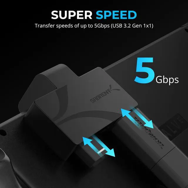 Alt view image 4 of 6 - SABRENT USB Type-C 3-Port Gaming Hub for Steam Deck | 5Gbps USB 3.2, Dual USB-A Ports, 100W PD Charging, Compact Design (HB-STDK)