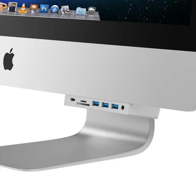 Alt view image 10 of 16 - SABRENT Multi-Port iMac Hub with Front Access USB Ports, SD/Micro SD Card Reader, 3.5mm Headphone Jack and Rear HDMI 2.0 Output (iMac 2017 to 2020) (HB-SIMC)