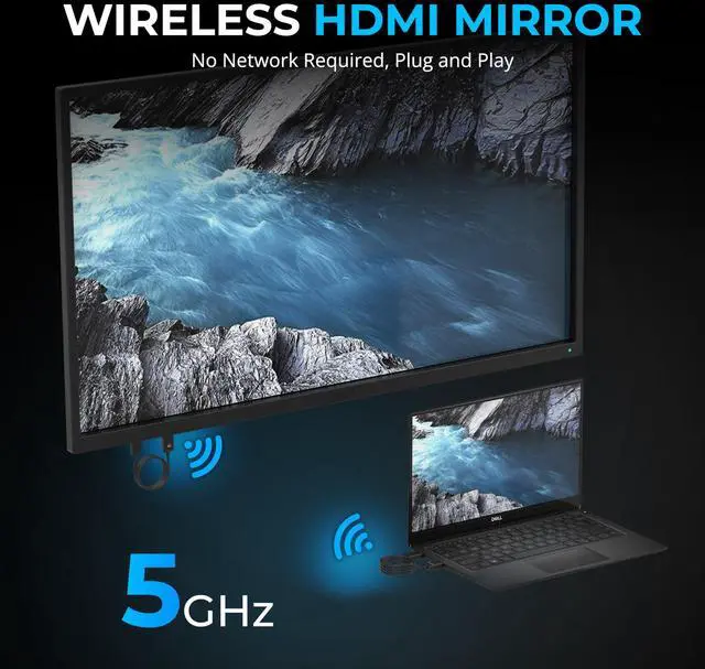 Alt view image 2 of 7 - SABRENT -Wireless HDMI Transmitter and Receiver -100ft/30m, Seamless FHD Quality (1080p@60Hz) Plug-and-Play - Stream Video & Audio From PC, Laptop to TV, Projectors, and More (DA-H1R1)