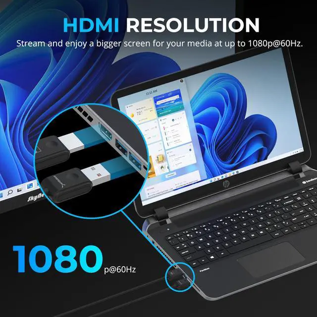 Alt view image 5 of 7 - SABRENT -Wireless HDMI Transmitter and Receiver -100ft/30m, Seamless FHD Quality (1080p@60Hz) Plug-and-Play - Stream Video & Audio From PC, Laptop to TV, Projectors, and More (DA-H1R1)