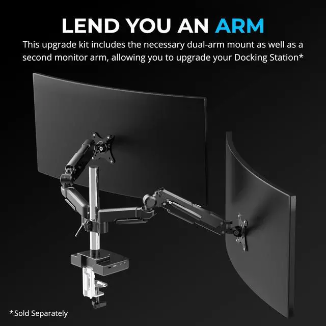 Alt view image 3 of 5 - SABRENT Additional Monitor Arm & Mount Upgrade Kit (SB-DSAM)