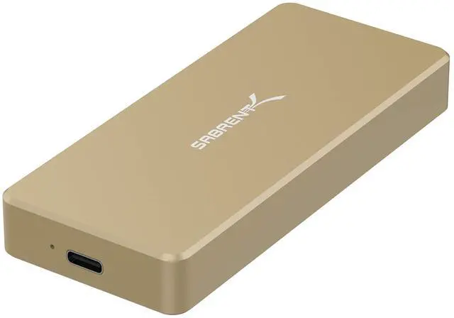 Alt view image 7 of 13 - Sabrent USB Type-C Aluminum Enclosure for M.2 NVMe SSD in Gold (EC-NVME-GLD)