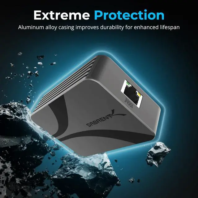 Alt view image 5 of 7 - SABRENT USB4 to 10 Gigabit Ethernet Adapter  USB-C to 10GbE Network Adapter for USB4/Thunderbolt 3/4, Aluminum Housing, Bus Powered, Backward Compatible with Multi-Gig and Gigabit Networks (NT-P10G)