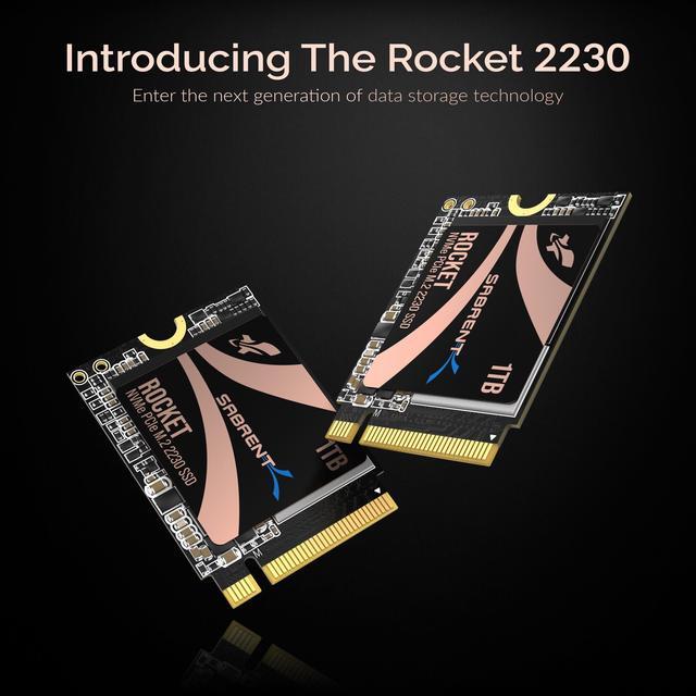 Alt view image 4 of 9 - SABRENT Rocket 2230 NVMe 4.0 1TB High Performance PCIe 4.0 M.2 2230 SSD [SB-2130-1TB]