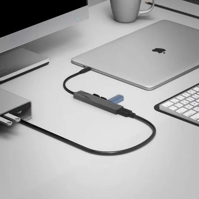 Alt view image 7 of 14 - SABRENT Multi-Port USB-C Hub with Power Delivery and HDMI Out, 3 USB A Ports [HB-SHPU]