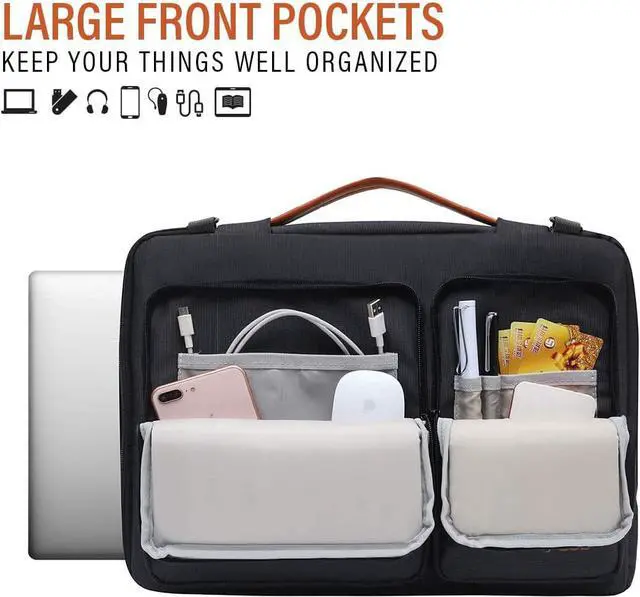 Alt view image 4 of 6 - LSS Laptop Bag for Men/Women - Cool, Stylish & Durable Shoulder Sleeve Bag for 12"-12.9" Laptops - Includes Slip Resistant Shoulder Strap - Compatible with Apple, Microsoft, Lenovo, HP, Dell, and More