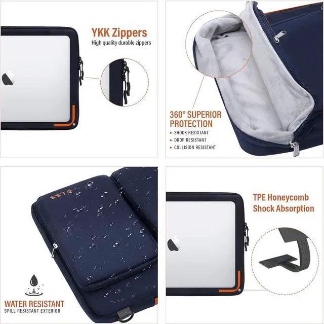 Alt view image 4 of 6 - LSS Laptop Bag for Men/Women - Cool, Stylish & Durable Shoulder Sleeve Bag for 13"-13.5" Laptops - Includes Slip Resistant Shoulder Strap - Compatible with Apple, Lenovo, HP, Dell, More