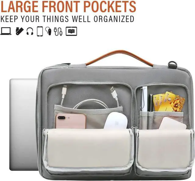 Alt view image 4 of 6 - LSS Laptop Bag for Men/Women - Cool, Stylish & Durable Shoulder Sleeve Bag for 12"-12.9" Laptops - Includes Slip Resistant Shoulder Strap - Compatible with Apple, Lenovo, HP, Dell, More