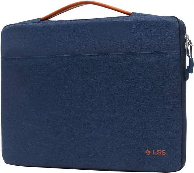Main image of LSS Protective Laptop Sleeve Case with PU Leather Handle for Men/Women - Stylish & Durable Sleeve for 12"-12.9" Laptops, Compatible with MacBook Air, Pro & More Blue 12 in - 12.9 in