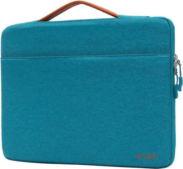 Main image of LSS Protective Laptop Sleeve Case with PU Leather Handle for Men/Women - Stylish & Durable Sleeve for 12"-12.9" Laptops, Compatible with MacBook Air, Pro & More Teal 12 in - 12.9 in
