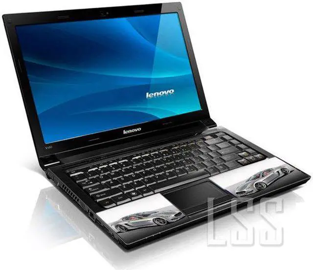 Alt view image 2 of 3 - LSS 15 15.6 Inches Laptop Notebook Skin Sticker with 2 Wrist Pads - Reusable Cover Protector Vinyl Sticker Cover Decal Fits 13" - 16" - Cool Car