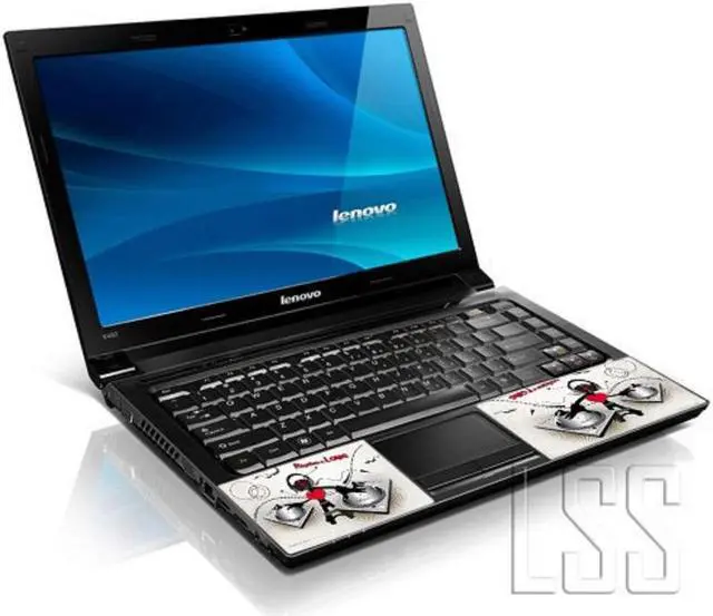 Alt view image 2 of 3 - LSS 17 17.3 Inches Laptop Notebook Skin Sticker with 2 Wrist Pads - Reusable Cover Protector Vinyl Sticker Cover Decal Fits 17" - 19" - DJ Pattern