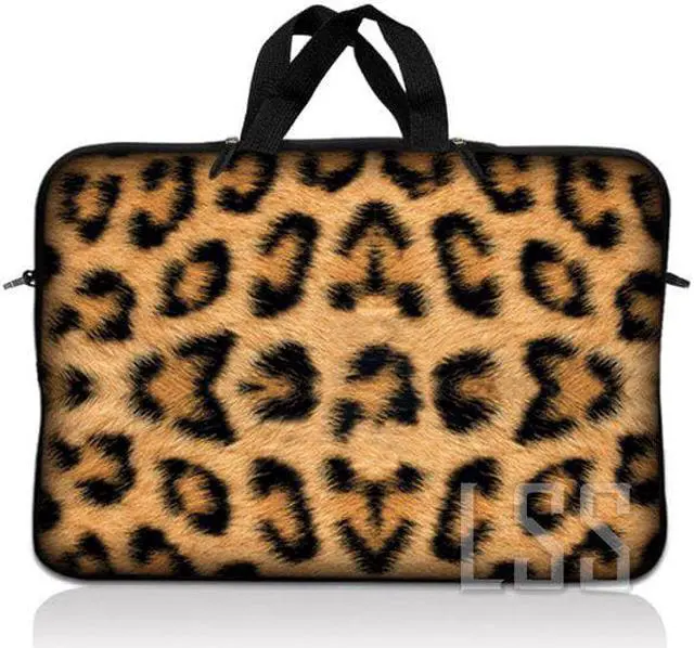 Main image of LSS 12.3 inch Laptop Sleeve Bag Carrying Case Pouch with Handle for 11" 11.6" 12" Apple Macbook, GW, Acer, Asus, Dell, Hp, Sony, Toshiba, Leopard Print
