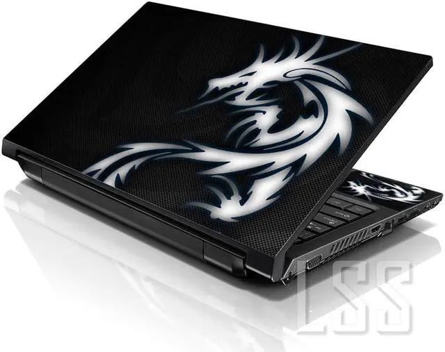 Main image of LSS 15 15.6 Inches Laptop Notebook Skin Sticker with 2 Wrist Pads - Reusable Cover Protector Vinyl Sticker Cover Decal Fits 13" - 16" - Dragon Pattern