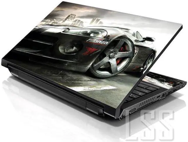 Main image of LSS 15 15.6 Inches Laptop Notebook Skin Sticker with 2 Wrist Pads - Reusable Cover Protector Vinyl Sticker Cover Decal Fits 13" - 16" - Cool Car in The City Pattern