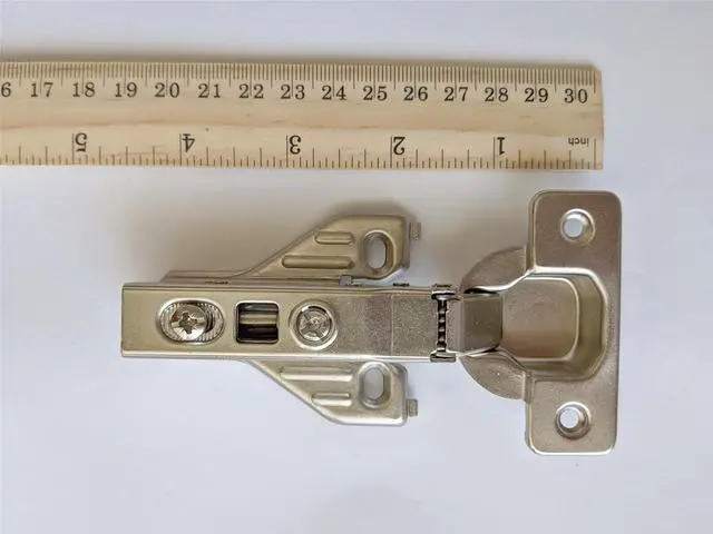 Alt view image 2 of 7 - 1 Piece Clip on Soft Close Hinges 105 Degree Self Close for Frameless Cabinet with Mounting Plates Full Overlay Premium Included Screws 1 Piece 00mm Kitchen Cabinet Furniture Hardware Single Pack