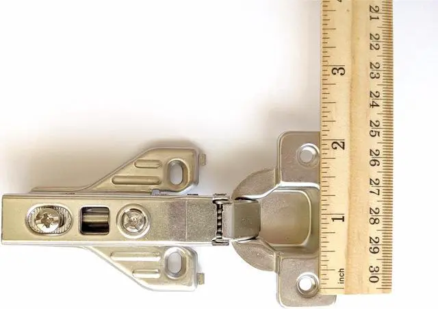 Alt view image 3 of 7 - 1 Piece Clip on Soft Close Hinges 105 Degree Self Close for Frameless Cabinet with Mounting Plates Full Overlay Premium Included Screws 1 Piece 00mm Kitchen Cabinet Furniture Hardware Single Pack