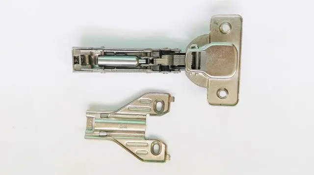 Alt view image 6 of 7 - 1 Piece Clip on Soft Close Hinges 105 Degree Self Close for Frameless Cabinet with Mounting Plates Full Overlay Premium Included Screws 1 Piece 00mm Kitchen Cabinet Furniture Hardware Single Pack