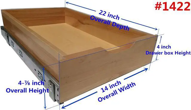 Alt view image 6 of 7 - Fully Assembled Soft Close Drawer Organizer | Pull Out Under Cabinet Sliding Shelf Pull Out Organizer Drawer | Roll Out Wood Box Storage Shelve | Dovetail Joint Rolling Tray