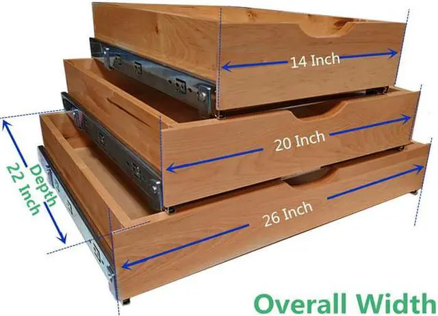 Alt view image 7 of 7 - Fully Assembled Soft Close Drawer Organizer | Pull Out Under Cabinet Sliding Shelf Pull Out Organizer Drawer | Roll Out Wood Box Storage Shelve | Dovetail Joint Rolling Tray