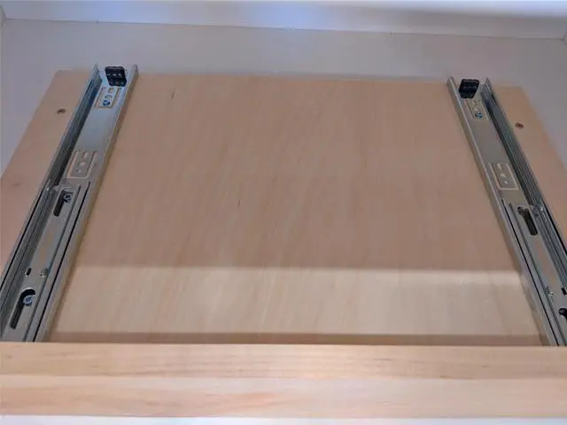 Alt view image 6 of 7 - 26'' Under Sink Organizers Storage Dovetail Drawer Rollout Drawer Wood Tray Kitchen Organizer Cabinet Slide Out Shelve Pull-Out Shelf Organization Assembled w/Sliders (26'' Width/one Drawer)