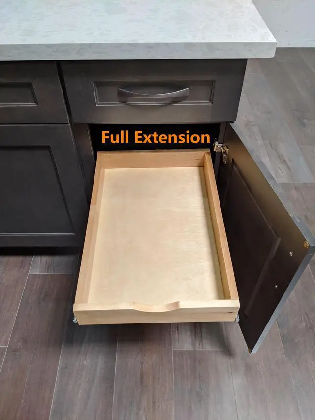 Alt view image 3 of 8 - 17'' Width Pull Out Drawer Garbage Drawer Roll Out Tray Wood Pull Out Drawer Box Kitchen Cabinet Organizer Cabinet Slide Out Shelv Pull-Out Shelf Pull Out Sliding Drawer DIY (Fits RTA Face Frame B21)