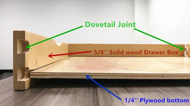 Alt view image 7 of 7 - 14 inch Width Drawer Wood Pull Out Tray Drawer Box Kitchen Cabinet Organizer, Cabinet Slide Out Shelve, Wooden Pull-Out Shelf, Include Side Mount Sliders & Rear Bracket --DIY (Fits RTA Cabinet B18)