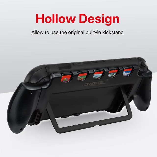 Alt view image 6 of 7 - Abourt Console Grip with 5 Game Slots Compatible with Nintendo Switch 2 (2025), Ergonomic Grip Hard Shell for Users Who Prefer Handheld Mode, Black