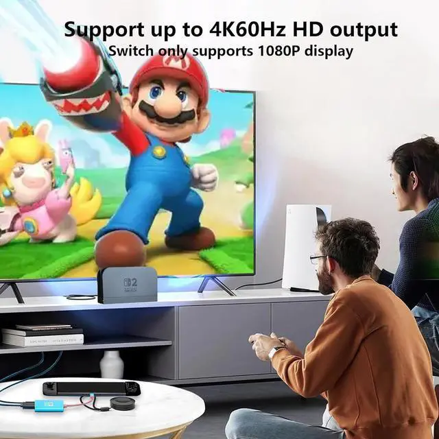 Alt view image 5 of 7 - Abourt Switch 2 Dock, Replacement for Nintendo Switch 2 Dock Support 4K/60HZ TV Mode Compatible Nintendo 2, Travel Adapter with HDMI2.0 PD100W USB3.0 Port