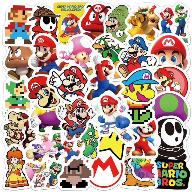 Alt view image 7 of 7 - 50Pcs Cartoon Mario Stickers for Kids, Vinyl Waterproof Game Decal for Water Bottle Laptop Sticker for DIY Decorate Bumper Phone Hard Hat Kids Teens Gifts (MLA)