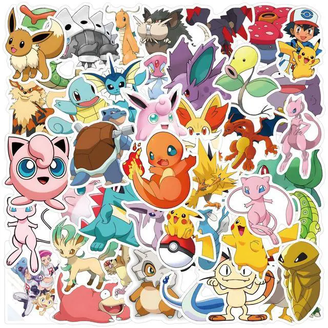 Main image of 50 PCS Cute Cartoon Monster Stickers,Japanese Anime Stickers,Hot Cartoon Vinyl Sticker for Water Bottle Laptop Phone Scrapbooking Journaling for Adults Teens for Party Supply Favor Decor (PKM50)