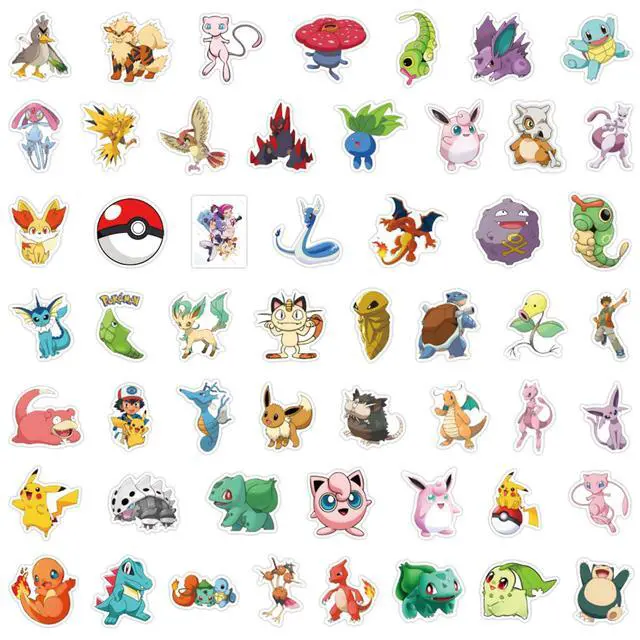 Alt view image 2 of 7 - 50 PCS Cute Cartoon Monster Stickers,Japanese Anime Stickers,Hot Cartoon Vinyl Sticker for Water Bottle Laptop Phone Scrapbooking Journaling for Adults Teens for Party Supply Favor Decor (PKM50)