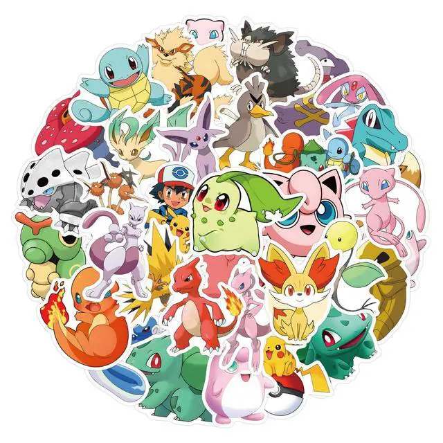 Alt view image 3 of 7 - 50 PCS Cute Cartoon Monster Stickers,Japanese Anime Stickers,Hot Cartoon Vinyl Sticker for Water Bottle Laptop Phone Scrapbooking Journaling for Adults Teens for Party Supply Favor Decor (PKM50)