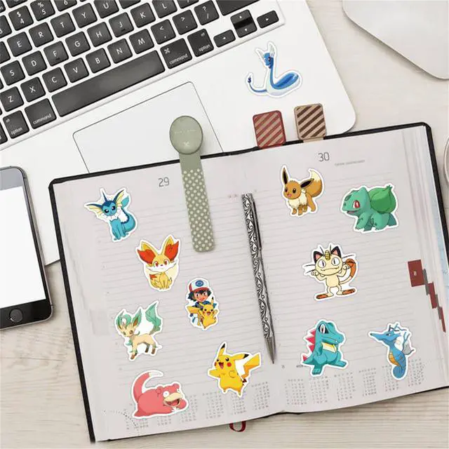 Alt view image 6 of 7 - 50 PCS Cute Cartoon Monster Stickers,Japanese Anime Stickers,Hot Cartoon Vinyl Sticker for Water Bottle Laptop Phone Scrapbooking Journaling for Adults Teens for Party Supply Favor Decor (PKM50)