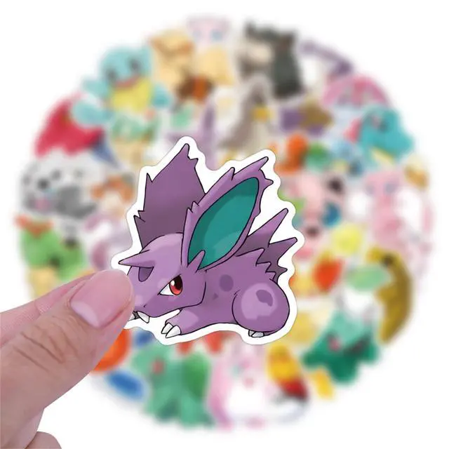 Alt view image 5 of 7 - 50 PCS Cute Cartoon Monster Stickers,Japanese Anime Stickers,Hot Cartoon Vinyl Sticker for Water Bottle Laptop Phone Scrapbooking Journaling for Adults Teens for Party Supply Favor Decor (PKM50)