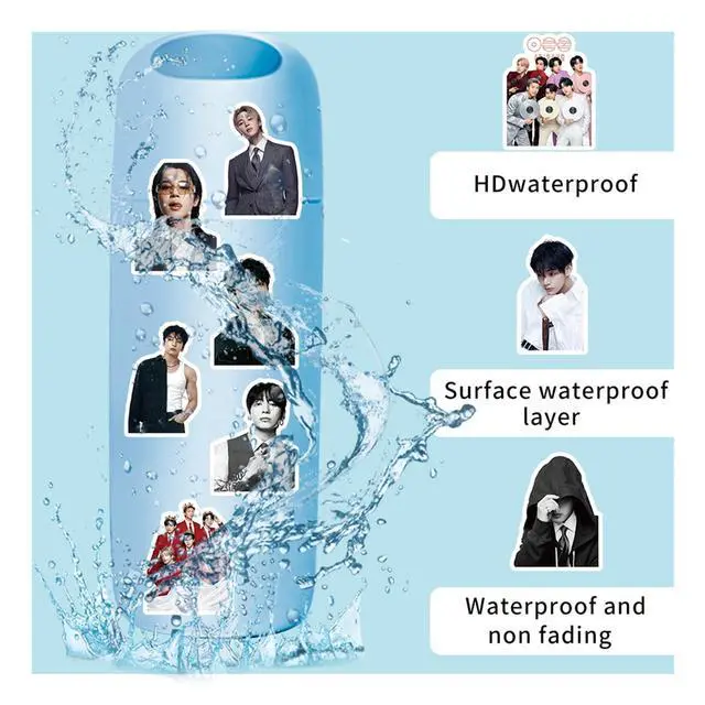 Alt view image 4 of 7 - 50PCS BTS ARIRANG Album Stickers, K-pop Bangtan Boys Vinyl Waterproof Stickers for Laptop, Water Bottle, Phone Case, Skateboard, Cute Aesthetic Decals for Fans