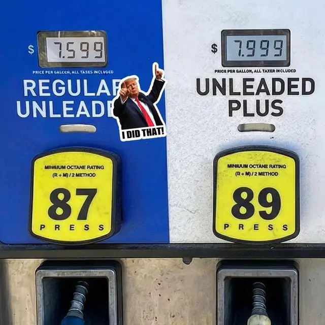 Alt view image 3 of 6 - 50pcs I Did that Trump Stickers 2-2.5 Inches Funny Anti Trump Sticker I Did that Gas Pump Sticker My Tariff We Did that Trump I Did that Trump-Stickers Decal Waterproof Merchandise Car 8
