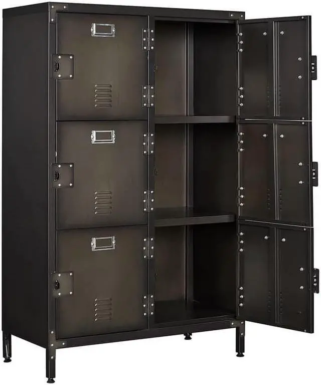 Main image of AFAIF Metal Storage Locker,47" Steel Retro Cabinets 6 Doors Lockable,Adjustable Feet Organizer Cabinets for Employees Home Office School Gym (6 Doors)