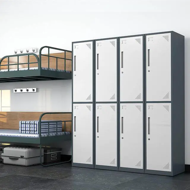 Alt view image 6 of 6 - Metal Lockers for Employees with Lock, Employees Locker Storage Cabinet with 2 Doors, Tall Steel Storage Locker for Gym, School, Office