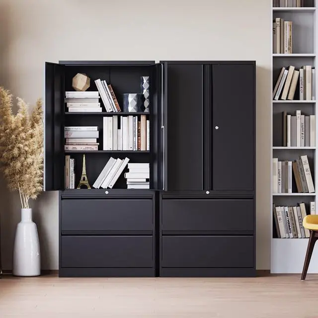 Alt view image 2 of 7 - File Cabinet, Metal Storage Cabinet with Adjustable Shelf for Home Office