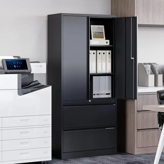 Alt view image 3 of 7 - File Cabinet, Metal Storage Cabinet with Adjustable Shelf for Home Office