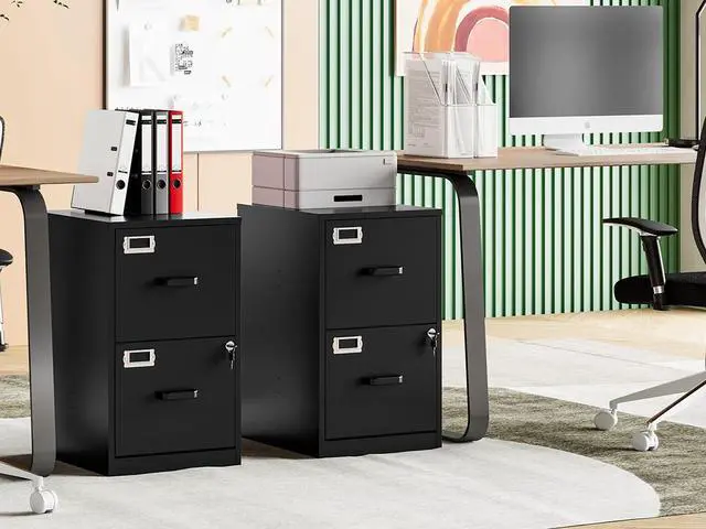Alt view image 2 of 6 - AFAIF 2-Drawer File Cabinet:Lockable Metal Storage for Home or Office. Fits Letter Files, Easy Assembly,Durable and Compact Design
