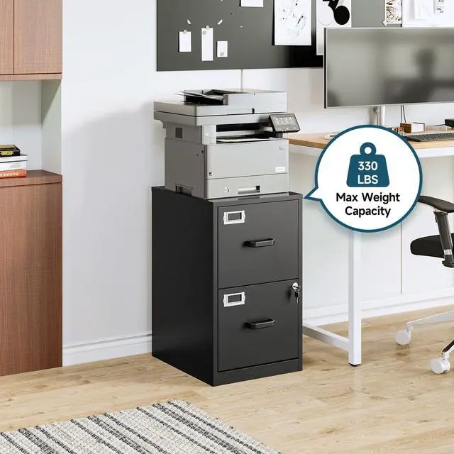 Alt view image 3 of 6 - AFAIF 2-Drawer File Cabinet:Lockable Metal Storage for Home or Office. Fits Letter Files, Easy Assembly,Durable and Compact Design