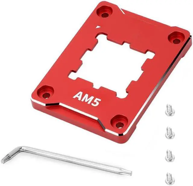 Main image of for ASF AMD AM5 Secure Fixing Frame Computer CPU Bending Corrector Buckle Anti Bending CNC Aluminum Alloy Protector Bracket Color: Red