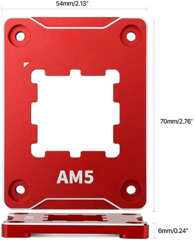 Alt view image 5 of 6 - for ASF AMD AM5 Secure Fixing Frame Computer CPU Bending Corrector Buckle Anti Bending CNC Aluminum Alloy Protector Bracket Color: Red