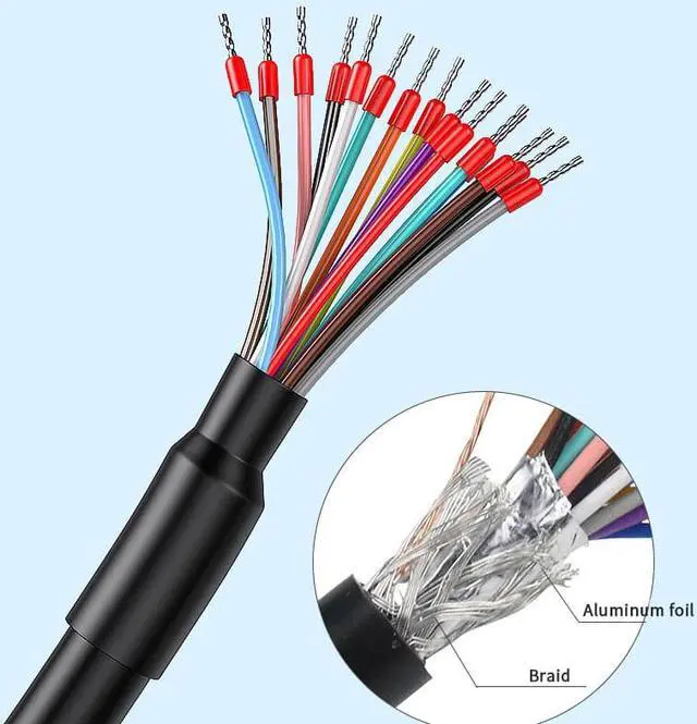Alt view image 6 of 6 - DB9 DB15 DB25 DB37 M/F connector RS232 Serial Cable D-SUB 9 pin 15 25 37 PIN male/female extension cable Cable length: 0.5M Color: DB15 female