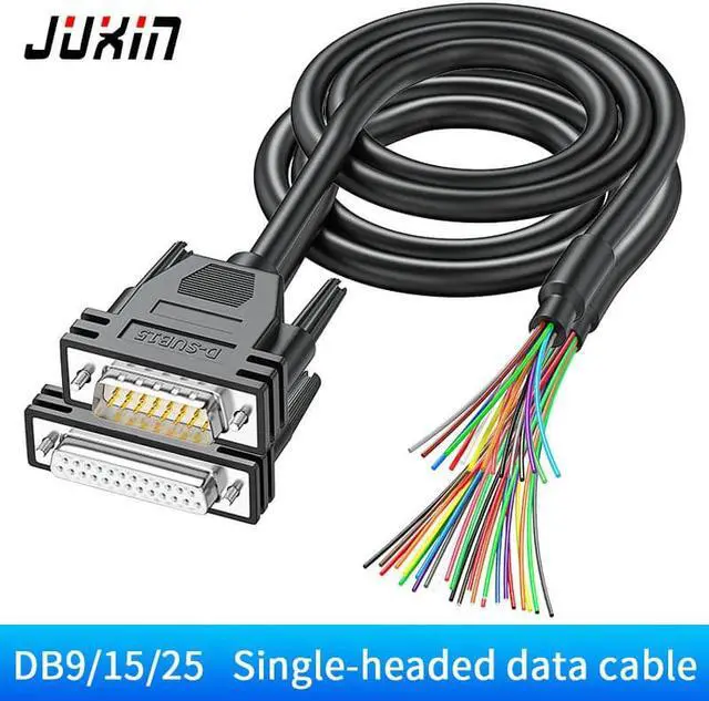 Alt view image 2 of 6 - DB9 DB15 DB25 DB37 M/F connector RS232 Serial Cable D-SUB 9 pin 15 25 37 PIN male/female extension cable Cable length: 0.5M Color: DB15 female