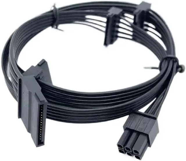 Main image of For Seasonic FOCUS PLUS Gold FX Peripheral 4 Pin SATA IDE PCIe CPU Main Power ATX 24 Pin GPU VGA Card Power Supply Mining Cable(6pin to 3 SATA 1SATA)