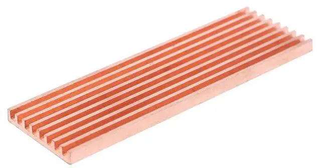 Alt view image 5 of 6 - Pure Copper Heatsink Cooler Heat Sink Thermal Conductive Adhesive for M.2 2280 PCI-E NVME SSD Blade Color: 2 mm
